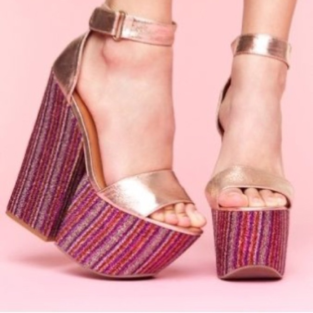Jeffrey Campbell “Forget” Platforms sz 8M